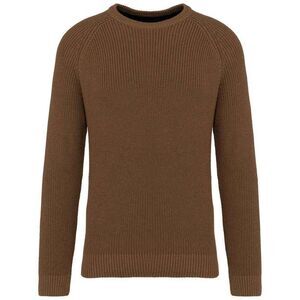 Native Spirit Mens Chunky Knit Sweatshirt / Toffee